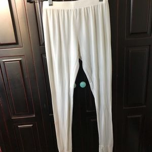 TWO pairs REI 100% silk base layer pants sz MED